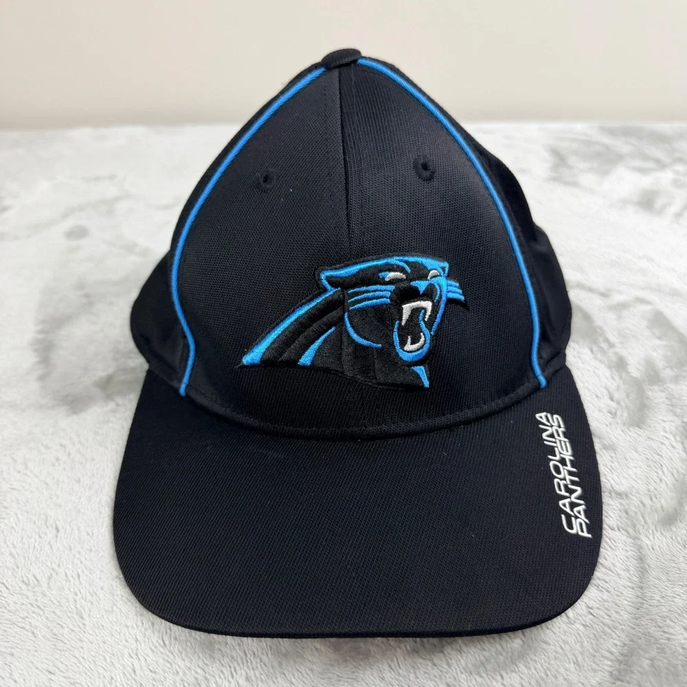 NFL Team Apparel Carolina Panthers Youth Hat Black Blue Embroidered FitMax70